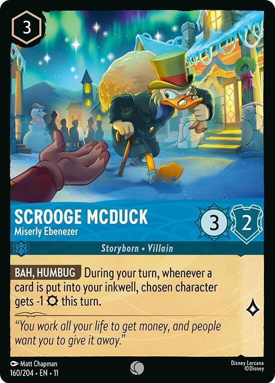 Scrooge McDuck - Miserly Ebenezer 160/204 card from Winterspell