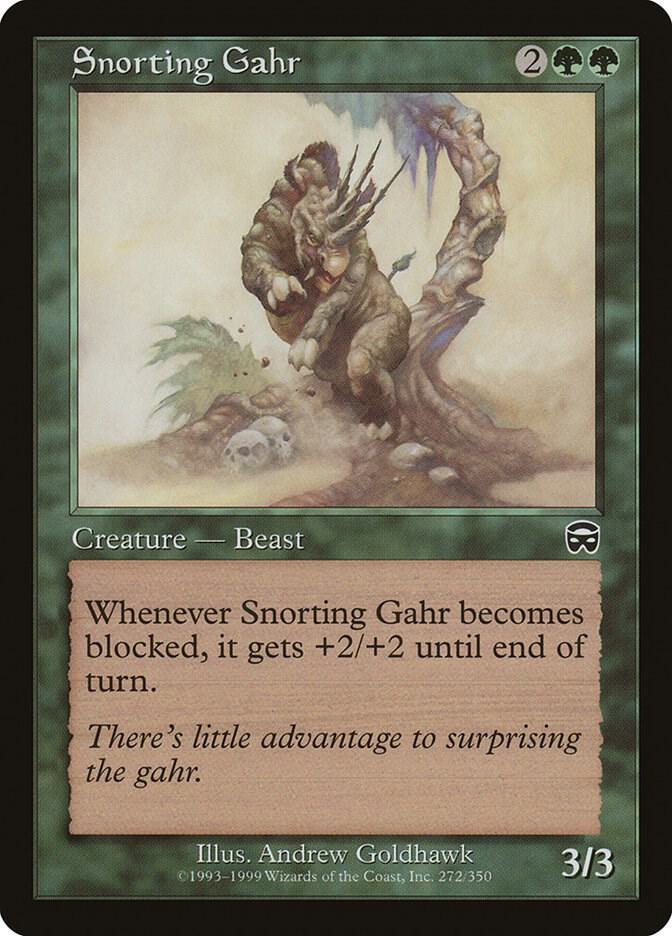 Snorting Gahr 272 card from Mercadian Masques