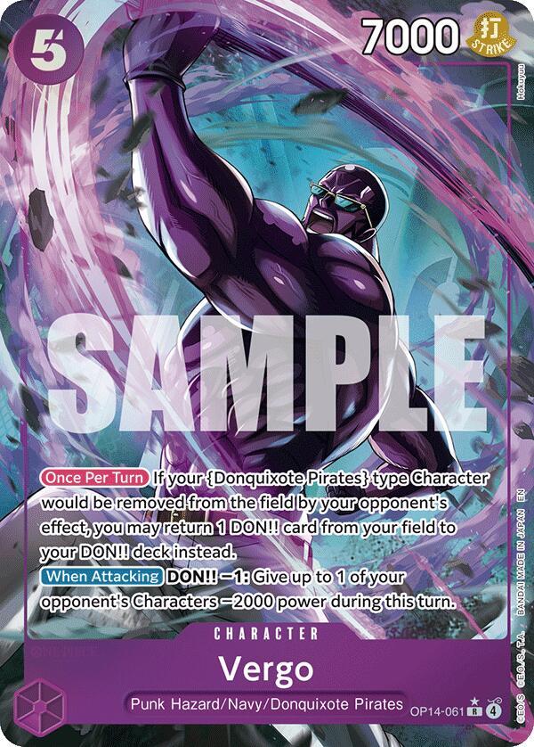Vergo (Alternate Art) OP14-061 card from The Azure Sea's Seven