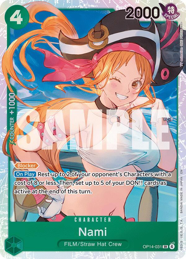 Nami OP14-031 card from The Azure Sea's Seven