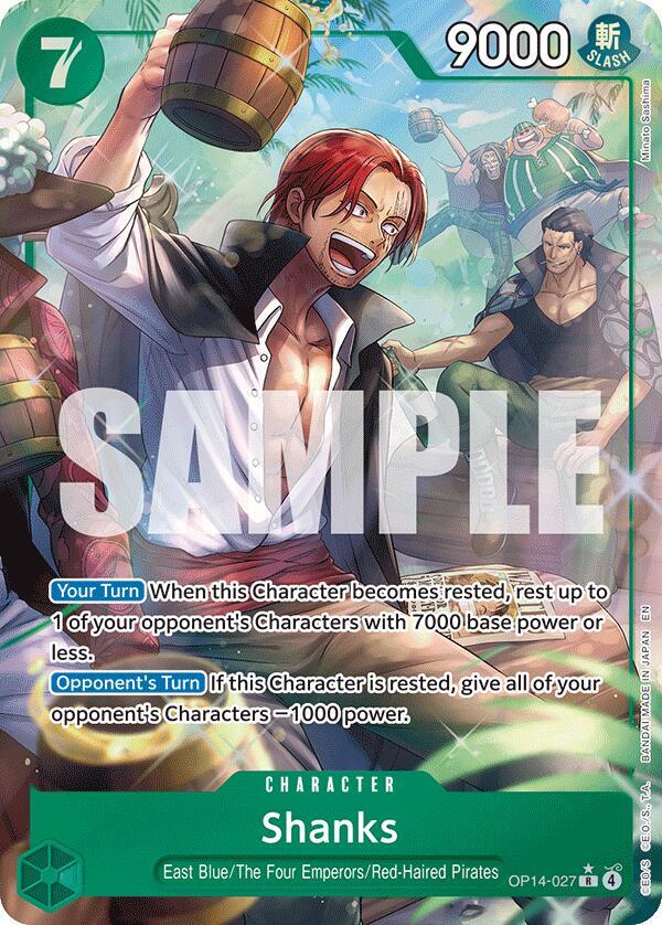 Shanks (Alternate Art) OP14-027 card from The Azure Sea's Seven