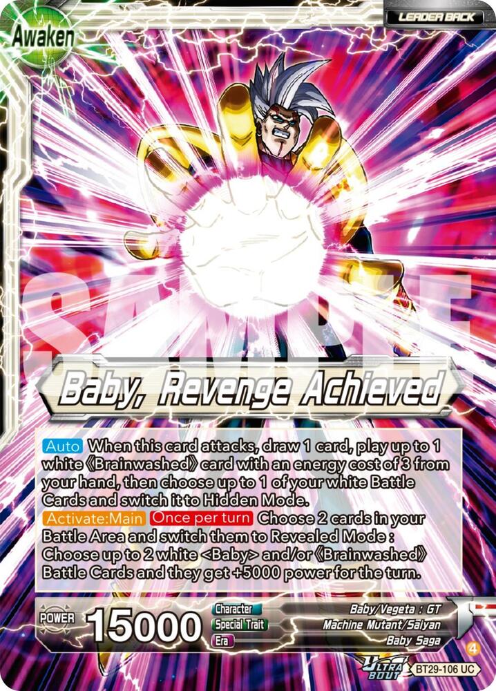 Baby // Baby, Revenge Achieved BT29-106 card from Fearsome Rivals