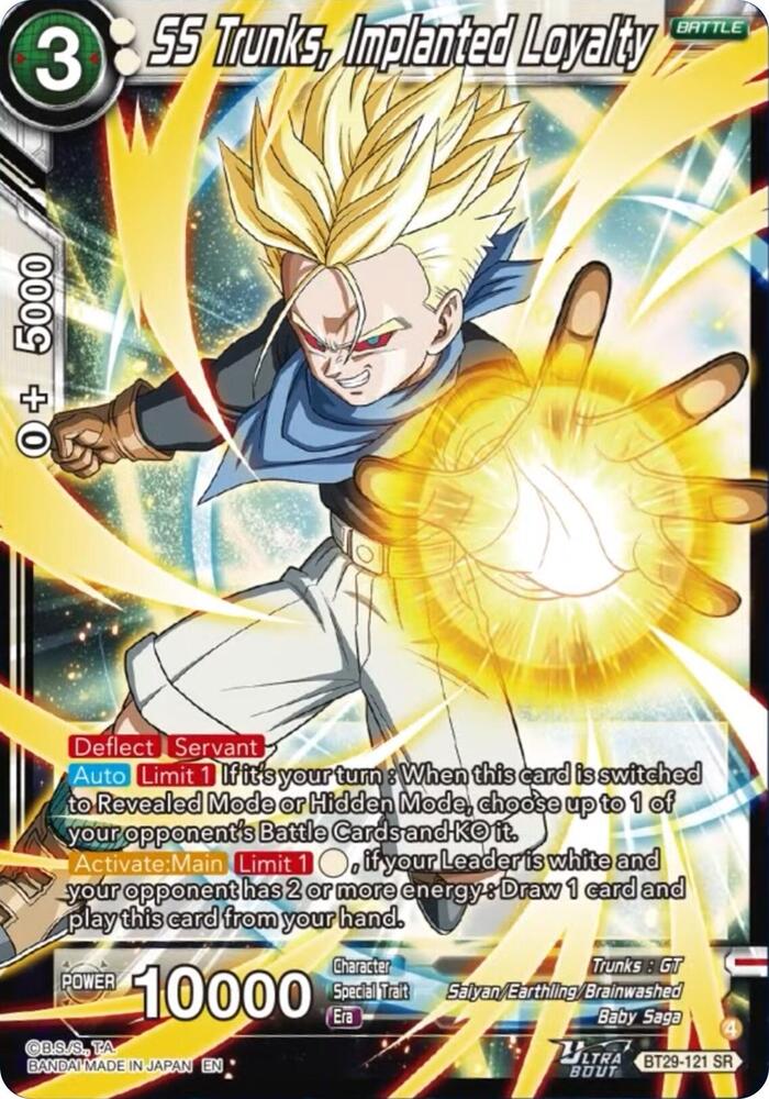 SS Trunks, Implanted Loyalty BT29-121 card from Fearsome Rivals