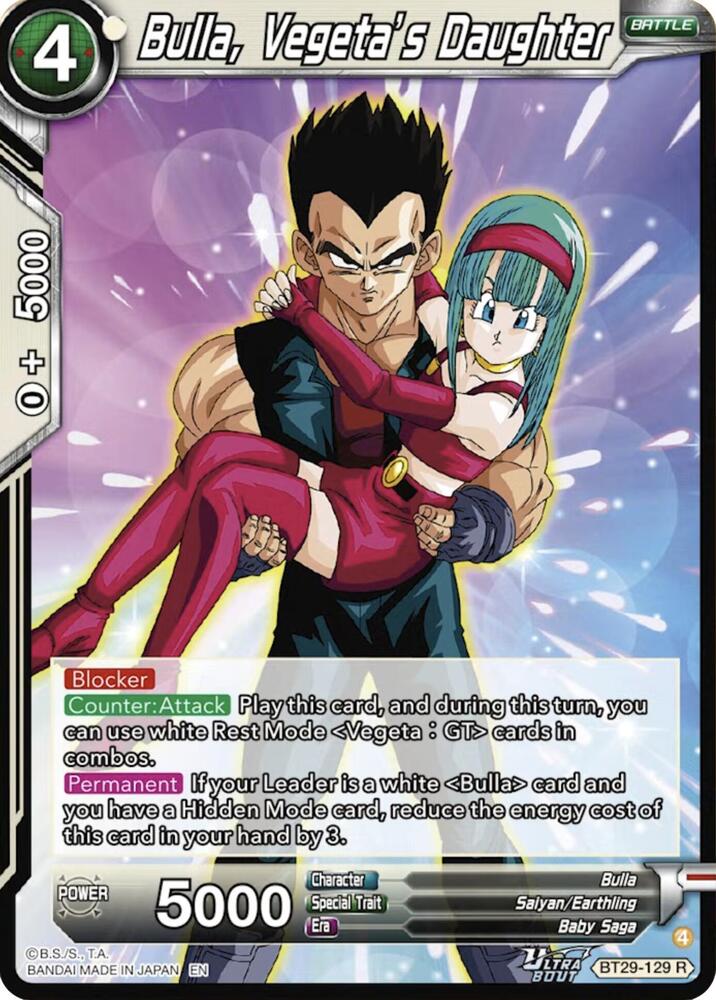 Bulla, Vegeta's Daughter BT29-129 card from Fearsome Rivals