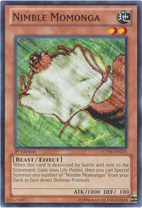 Nimble Momonga LCYW-EN235 card from Legendary Collection 3: Yugi's World