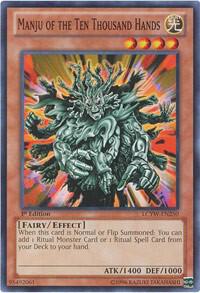Manju of the Ten Thousand Hands LCYW-EN250 card from Legendary Collection 3: Yugi's World