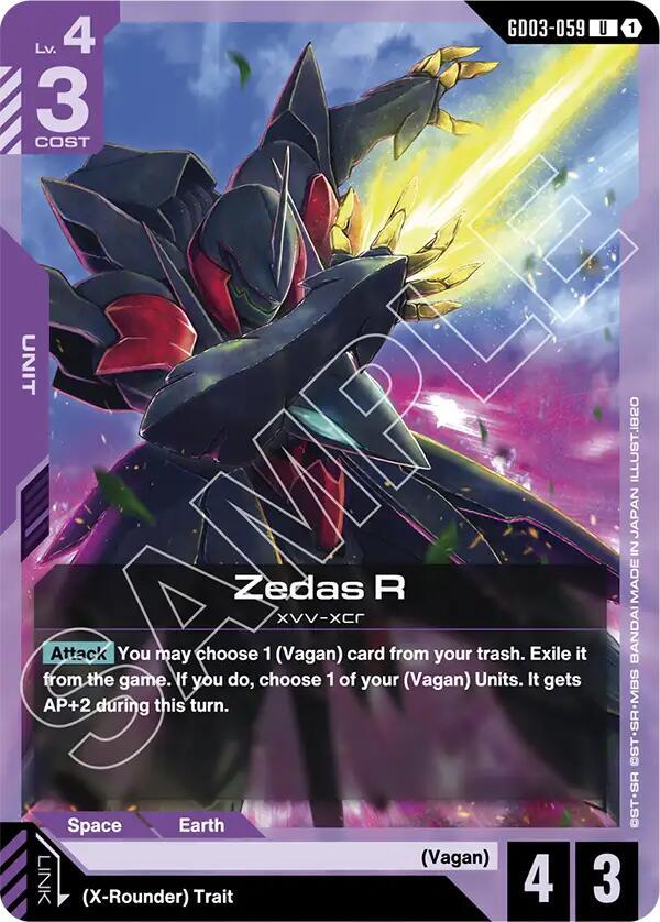 Zedas R GD03-059 card from Steel Requiem