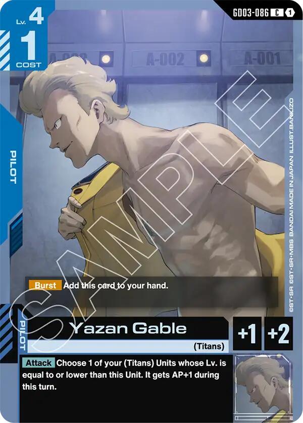 Yazan Gable GD03-086 card from Steel Requiem