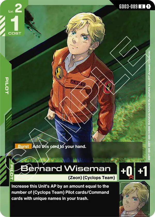 Bernard Wiseman GD03-089 card from Steel Requiem