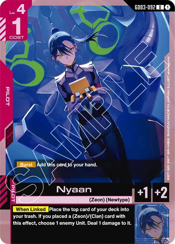 Nyaan GD03-092 card from Steel Requiem