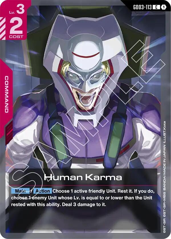 Human Karma GD03-113 card from Steel Requiem