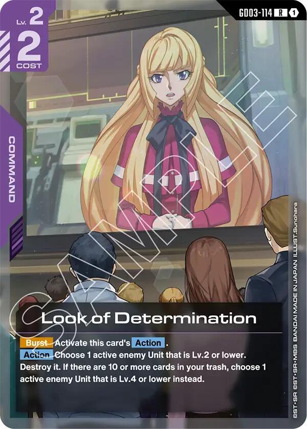 Look of Determination GD03-114 card from Steel Requiem
