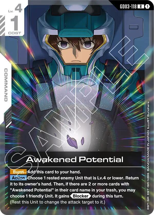 Awakened Potential GD03-118 card from Steel Requiem