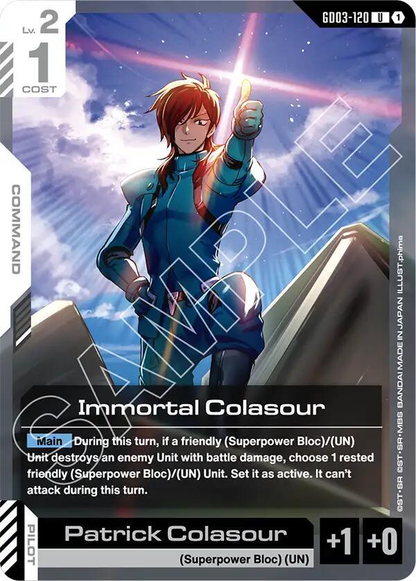 Immortal Colasour GD03-120 card from Steel Requiem