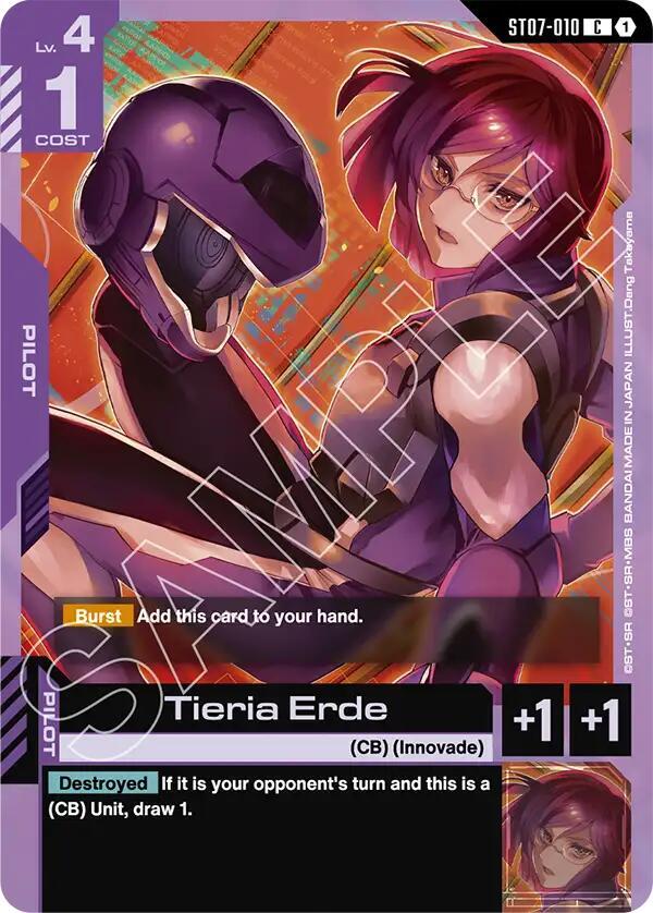 Tieria Erde ST07-010 card from Starter Deck 07: Celestial Drive
