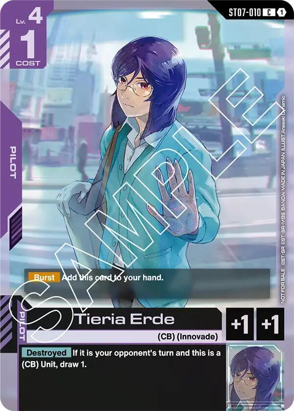 Tieria Erde (Store Tournament Participant Pack 03) ST07-010 card from Gundam Promotional Cards