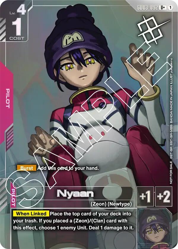 Nyaan (Store Tournament Winner Pack 03) GD03-092 card from Gundam Promotional Cards