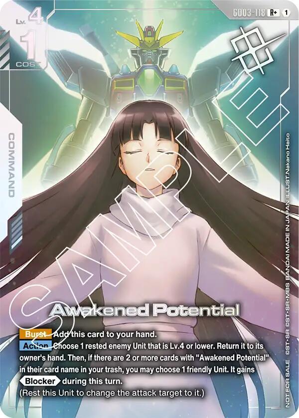 Awakened Potential (Store Tournament Winner Pack 03) GD03-118 card from Gundam Promotional Cards