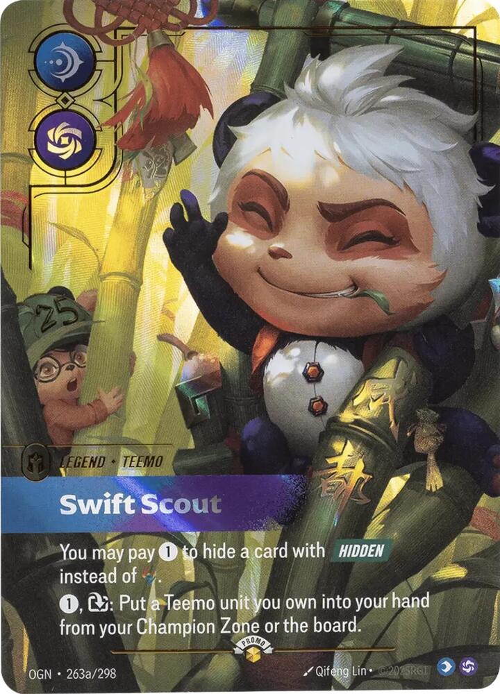 Teemo - Swift Scout (Alternate Art) 263a/298 card from Riftbound Promotional Cards
