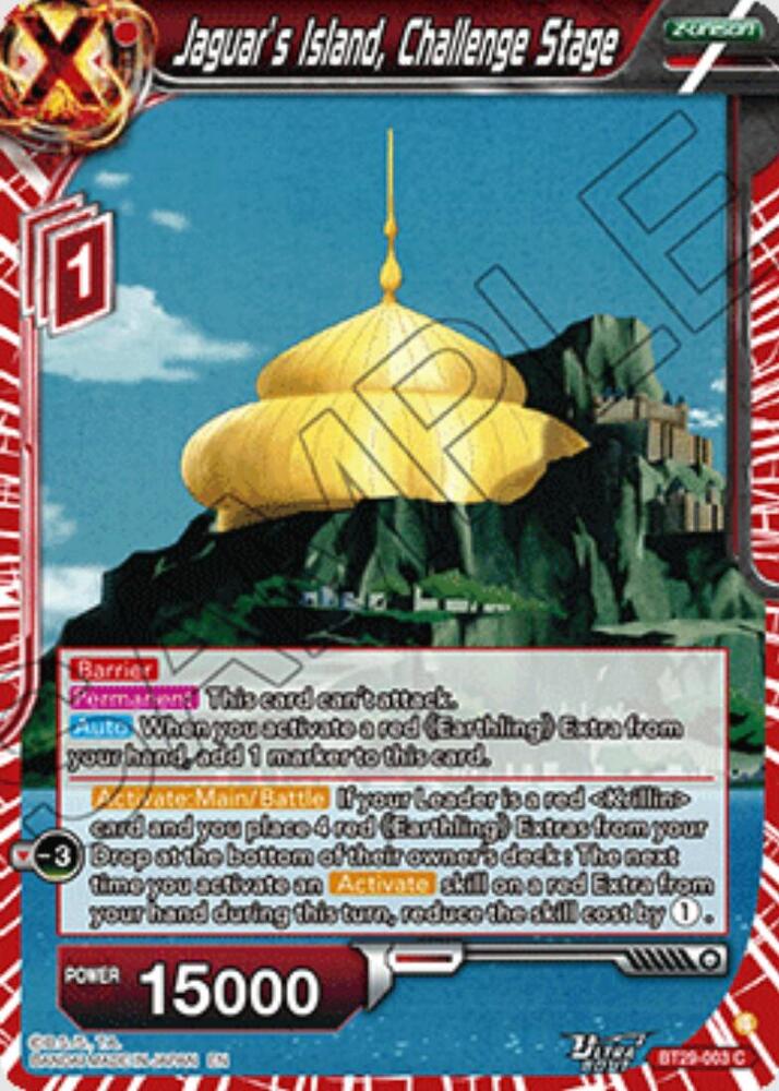 Jaguar's Island, Challenge Stage BT29-003 card from Fearsome Rivals