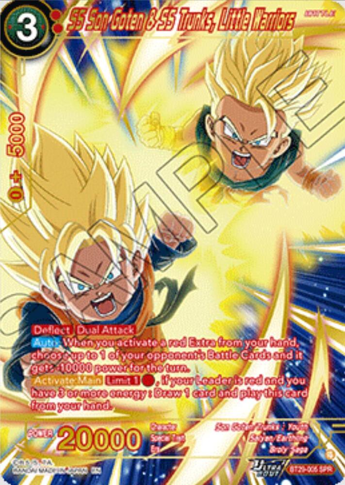 SS Son Goten & SS Trunks, Little Warriors (SPR) BT29-005 card from Fearsome Rivals