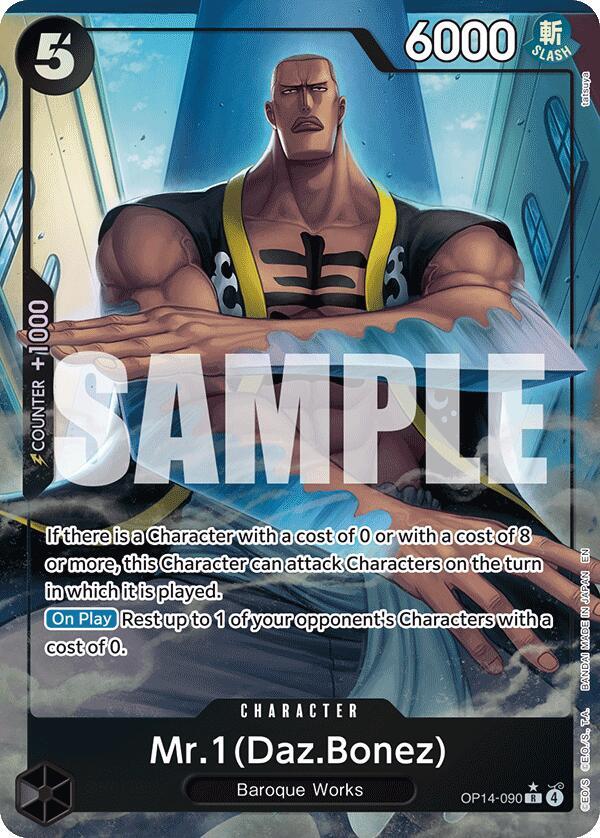 Mr.1 (Daz.Bonez) (Alternate Art) OP14-090 card from The Azure Sea's Seven