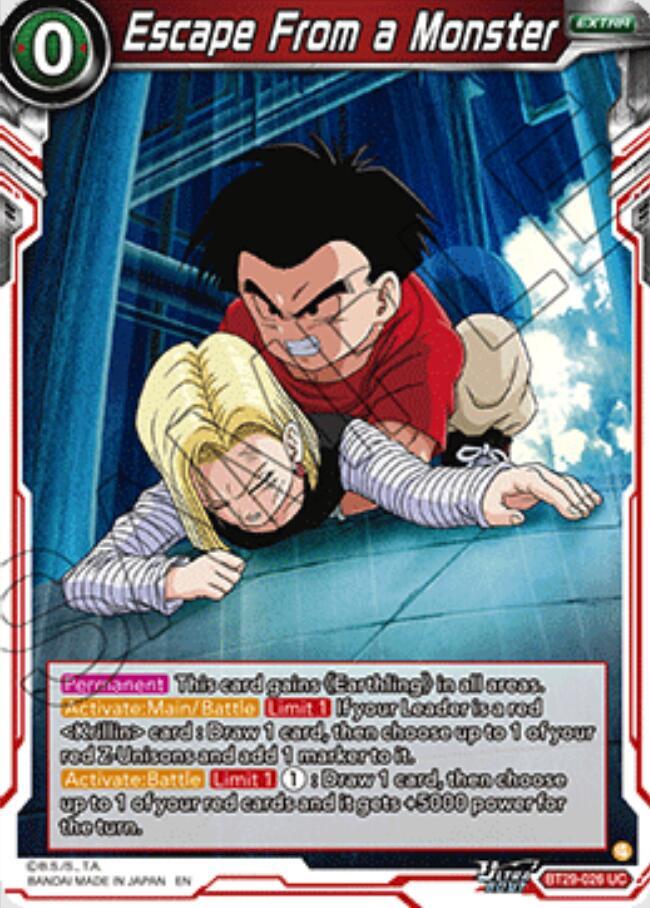Escape From a Monster BT29-026 card from Fearsome Rivals