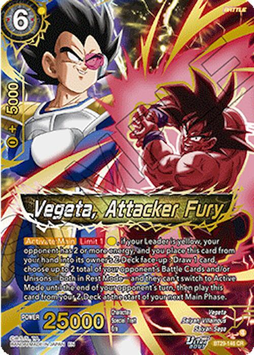 Vegeta, Attacker Fury BT29-146 card from Fearsome Rivals