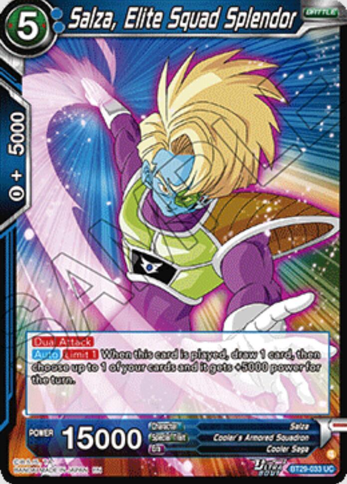 Salza, Elite Squad Splendor BT29-033 card from Fearsome Rivals