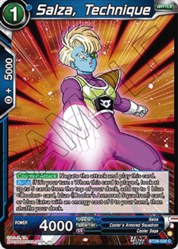 Salza, Technique BT29-035 card from Fearsome Rivals
