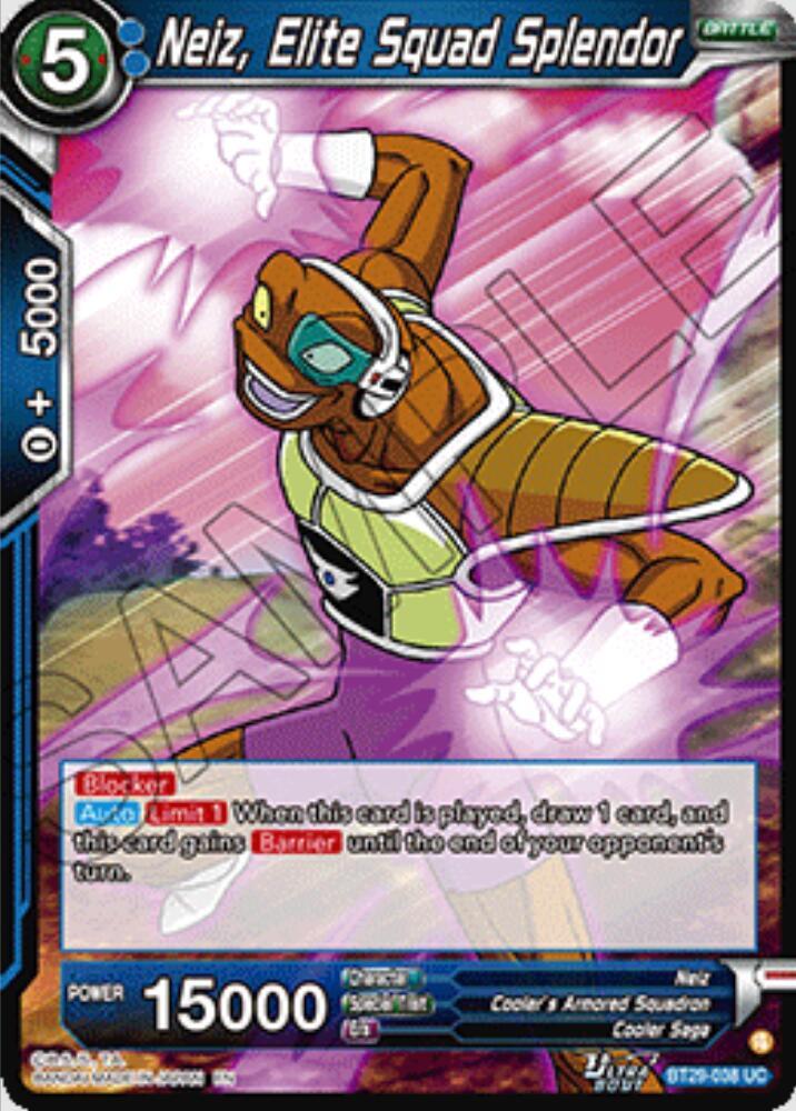 Neiz, Elite Squad Splendor BT29-038 card from Fearsome Rivals