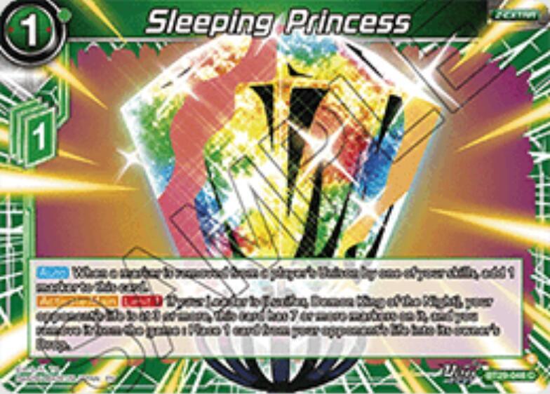 Sleeping Princess BT29-046 card from Fearsome Rivals