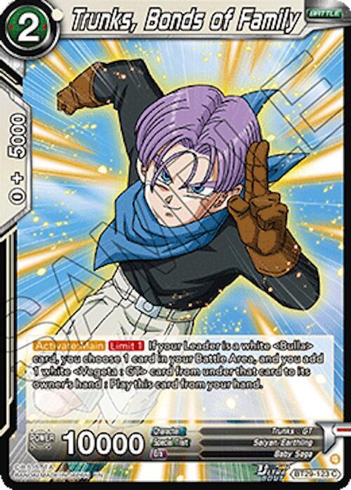 Trunks, Bonds of Family BT29-123 card from Fearsome Rivals