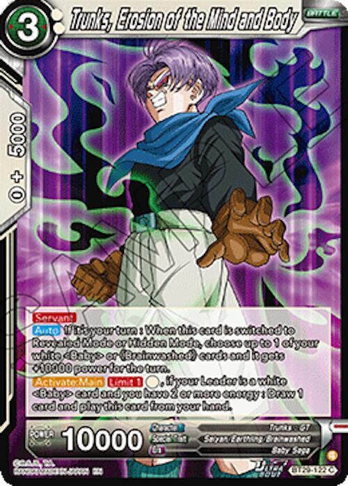 Trunks, Erosion of the Mind and Body BT29-122 card from Fearsome Rivals