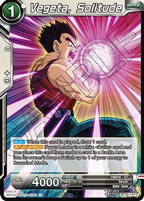 Vegeta, Solitude BT29-120 card from Fearsome Rivals
