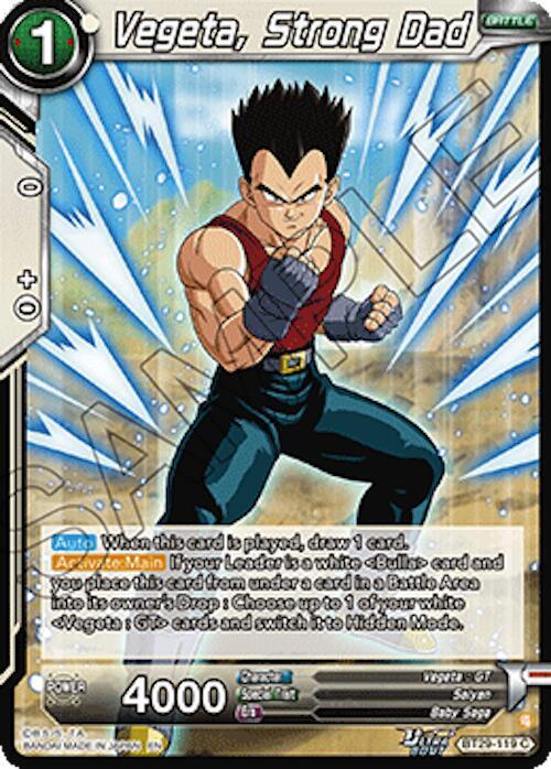 Vegeta, Strong Dad BT29-119 card from Fearsome Rivals