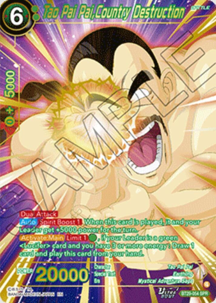 Tao Pai Pai, Country Destruction (SPR) BT29-054 card from Fearsome Rivals