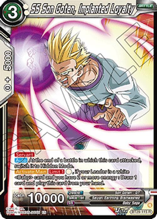 SS Son Goten, Implanted Loyalty BT29-115 card from Fearsome Rivals