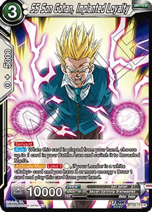 SS Son Gohan, Implanted Loyalty BT29-113 card from Fearsome Rivals