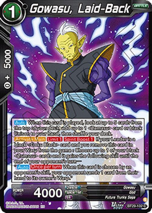 Gowasu, Laid-Back BT29-102 card from Fearsome Rivals