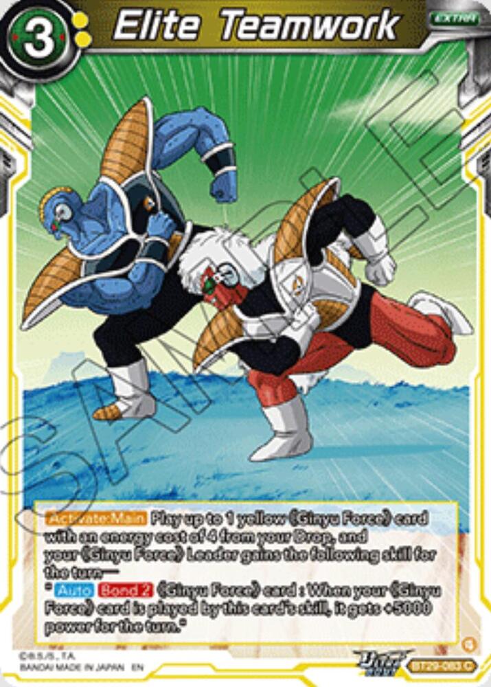 Elite Teamwork BT29-083 card from Fearsome Rivals