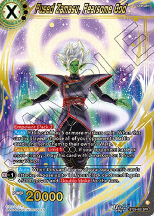 Fused Zamasu, Fearsome God (SPR) BT29-092 card from Fearsome Rivals
