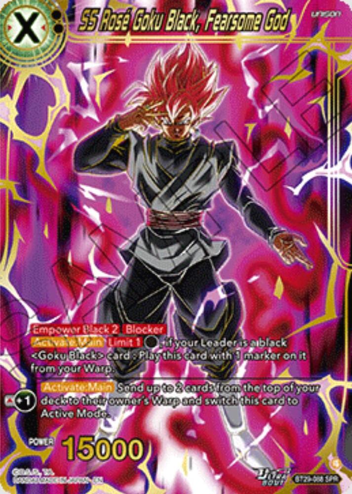 SS Rose Goku Black, Fearsome God (SPR) BT29-088 card from Fearsome Rivals