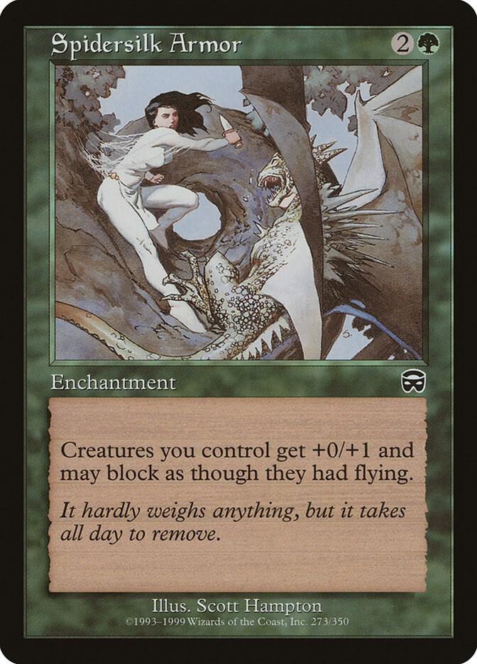 Spidersilk Armor 273 card from Mercadian Masques