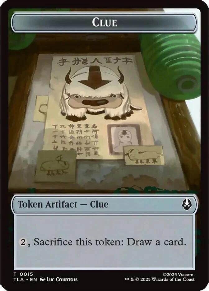 Clue (0015) // Spirit Double-Sided Token 15 // 3 card from Avatar: The Last Airbender