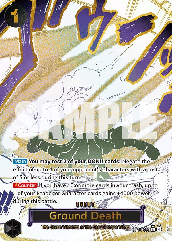 Ground Death (Alternate Art) OP14-096 card from The Azure Sea's Seven