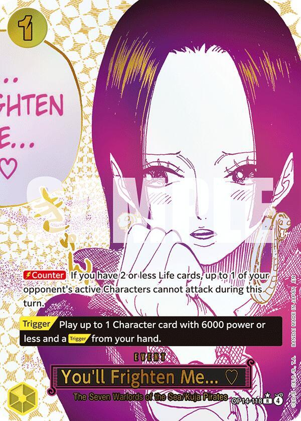 You'll Frighten Me... (Alternate Art) OP14-118 card from The Azure Sea's Seven