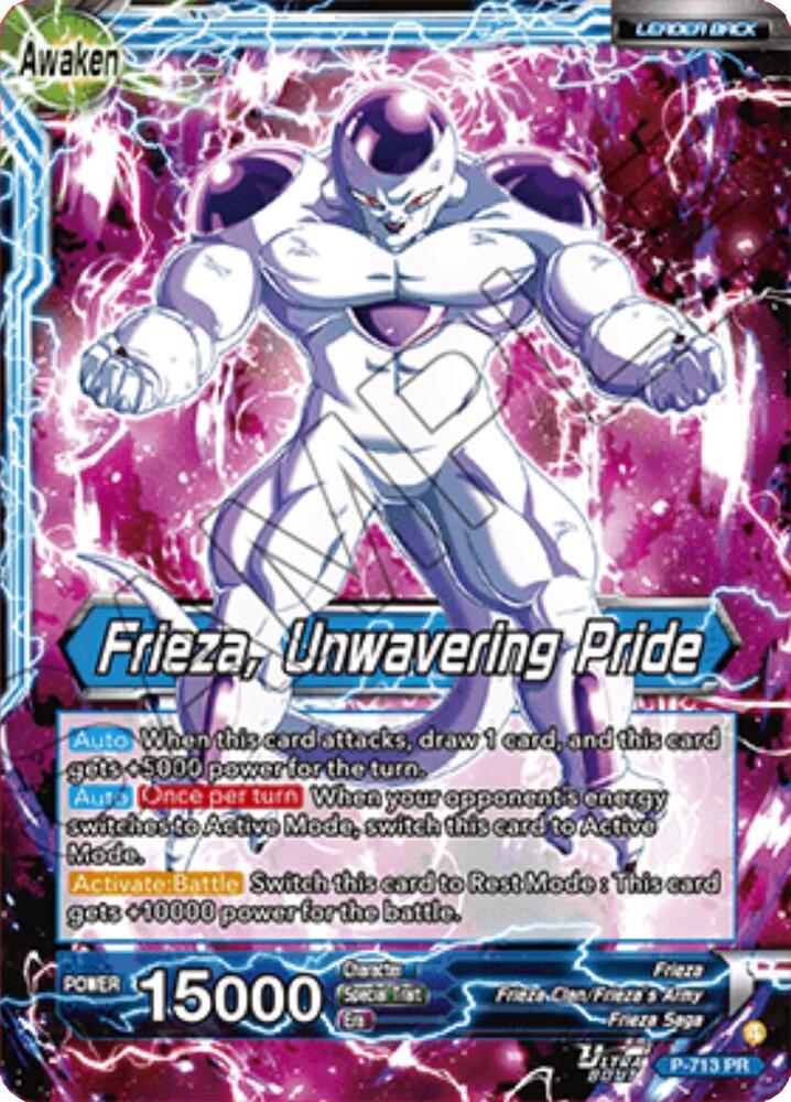 Frieza // Frieza, Unwavering Pride P-713 card from Promotion Cards