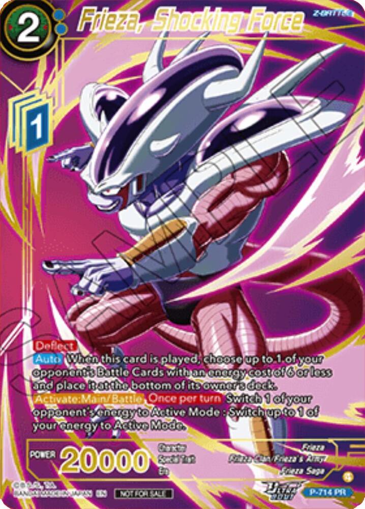 Frieza, Shocking Force (Gold-Stamped) P-714 card from Promotion Cards