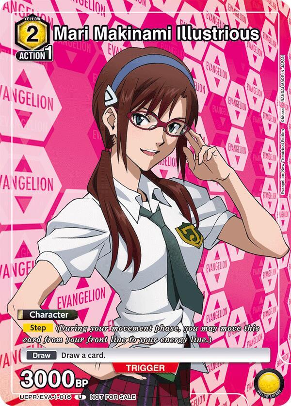 Mari Makinami Illustrious UEPR/EVA-1-016 card from Union Arena Promotion Cards
